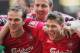 CARDIFF, UNITED KINGDOM - MAY 13: Steven Gerrard (R), the Liverpool captain, celebrates with Dietmar Hamann (L) after the FA Cup Final match between Liverpool and West Ham United at the Millennium Stadium on May 13, 2006 in Cardiff, Wales. (Photo by Ben Radford/Getty Images)