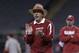 Alabama head coach Nick Saban runs drills during NCAA college football practice at the Superdome in New Orleans, Saturday, Dec. 28, 2013. Alabama takes on Oklahoma in the Sugar Bowl on Thursday, Jan. 2, 2014. (AP Photo/Gerald Herbert)