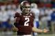 ATLANTA, GA - DECEMBER 31: Quarterback Johnny Manziel #2 of the Texas A&M Aggies argues a call during the the Chick-fil-A Bowl game against the Duke Blue Devils at the Georgia Dome on December 31, 2013 in Atlanta, Georgia. (Photo by Mike Zarrilli/Getty Images)