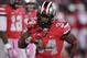 Ohio State running back Carlos Hyde during warm ups before playing Penn State during an NCAA college football game Saturday, Oct. 26, 2013, in Columbus, Ohio. (AP Photo/Jay LaPrete)