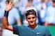 MONTE-CARLO, MONACO - APRIL 17: Roger Federer of Switzerland celebrates winning against Lukas Rosol of Czech Republic during day five of the ATP Monte Carlo Rolex Masters Tennis at Monte-Carlo Sporting Club on April 17, 2014 in Monte-Carlo, Monaco. (Photo by Julian Finney/Getty Images)