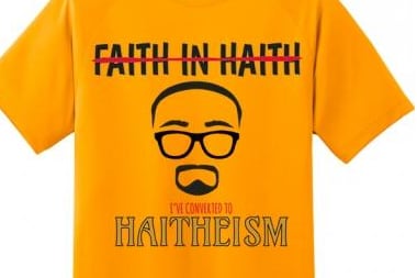 Image: 'I Converted to Haitheism' Shirt