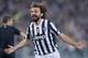 TURIN, ITALY - APRIL 10: Andrea Pirlo of Juventus celebrates scoring the first goal during the UEFA Europa League quarter final match between Juventus and Olympique Lyonnais at Juventus Arena on April 10, 2014 in Turin, Italy. (Photo by Claudio Villa/Getty Images)