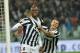 Juventus midfielder Paul Pogba, of France, celebrates with teammate Sebastian Giovinco, right, after scoring during a Serie A soccer match between Juventus and Bologna at the Juventus stadium, in Turin, Italy, Saturday, April 19, 2014. (AP Photo/Massimo Pinca)