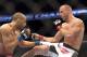 Donald Cerrone, right, and Edson Barboza, of Brazil, fight in a mixed martial arts event on Saturday, April 19, 2014, at UFC Fight Night in Orlando Fla. Cerrone won by tap out. (AP Photo/Reinhold Matay)