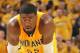 INDIANAPOLIS - APRIL 19: Roy Hibbert #55 of the Indiana Pacers looks on against the Atlanta Hawks in the East Conference Quarter Finals at Bankers Life Fieldhouse on April 19, 2014 in Indianapolis, Indiana. NOTE TO USER: User expressly acknowledges and agrees that, by downloading and or using this Photograph, user is consenting to the terms and condition of the Getty Images License Agreement. Mandatory Copyright Notice: 2014 NBAE (Photo by Ron Hoskins/NBAE via Getty Images)