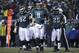 Philadelphia Eagles' Nick Foles walks onto the field during the second half of an NFL wild-card playoff football game against the New Orleans Saints, Saturday, Jan. 4, 2014, in Philadelphia. (AP Photo/Matt Rourke)