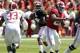Alabama quarterback Blake Sims (6) drops back to pass during Alabama's A-Day NCAA college football spring game on Saturday, April 19, 2014, in Tuscaloosa, Ala. (AP Photo/Butch Dill)