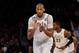 NEW YORK, NY - MARCH 30: Adreian Payne #5 of the Michigan State Spartans reacts after a basket against the Connecticut Huskies during the East Regional Final of the 2014 NCAA Men's Basketball Tournament at Madison Square Garden on March 30, 2014 in New York City. (Photo by Bruce Bennett/Getty Images)