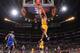 LOS ANGELES, CA - APRIL 11: Wesley Johnson #11 of the Los Angeles Lakers dunks against the Golden State Warriors at Staples Center on April 11, 2014 in Los Angeles, California. NOTE TO USER: User expressly acknowledges and agrees that, by downloading and/or using this Photograph, user is consenting to the terms and conditions of the Getty Images License Agreement. Mandatory Copyright Notice: Copyright 2014 NBAE (Photo by Andrew D. Bernstein/NBAE via Getty Images)
