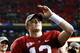 ATLANTA - DECEMBER 05: Quarterback Greg McElroy #12 of the Alabama Crimson Tide celebrates after their 32-13 win over the Florida Gators in the SEC Championship at Georgia Dome on December 5, 2009 in Atlanta, Georgia. (Photo by Kevin C. Cox/Getty Images)