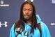Feb 22, 2014; Indianapolis, IN, USA; South Carolina defensive end Jadeveon Clowney speaks at the NFL Combine at Lucas Oil Stadium. Mandatory Credit: Pat Lovell-USA TODAY Sports