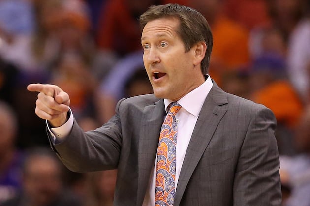 Suns' Jeff Hornacek Finishes Behind Spurs' Gregg Popovich...