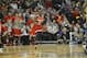 Ohio State guard Shannon Scott drives the ball in the first half of an NCAA college basketball game against Michigan in the semifinals of the Big Ten Conference tournament Saturday, March 15, 2014, in Indianapolis. (AP Photo/Kiichiro Sato)