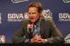 ORLANDO, FL - FEBRUARY 24: Coach Steve Kerr of Team Shaq responds to reporters during a press conference prior to the BBVA Rising Stars Challenge as part of 2012 All-Star Weekend at the Amway Center on February 24, 2012 in Orlando, Florida. NOTE TO USER: User expressly acknowledges and agrees that, by downloading and/or using this photograph, user is consenting to the terms and conditions of the Getty Images License Agreement. Mandatory Copyright Notice: Copyright 2012 NBAE (Photo by Gary Dineen/NBAE via Getty Images)