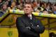 Liverpool's manager Brendan Rodgers during their English Premier League soccer match against Manchester City at Anfield in Liverpool, England, Sunday April. 13, 2014. (AP Photo/Clint Hughes)