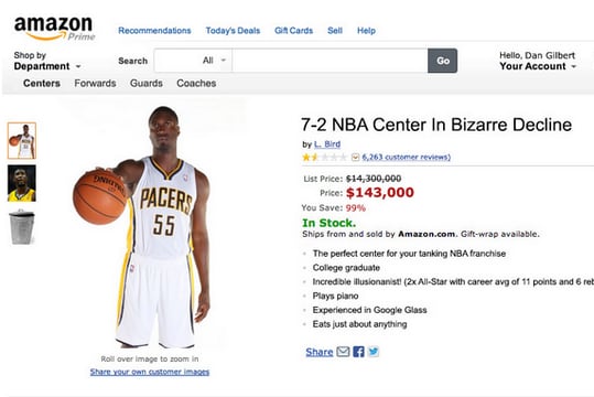 Fake Amazon Listing Made for Roy Hibbert