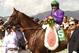 In a photo provided by Benoit Photo, California Chrome and jockey Victor Espinoza pose in the winner's circle after victory in the Santa Anita Derby horse race Saturday, April 5, 2014, at Santa Anita in Arcadia, Calif. (AP Photo/Benoit Photo)