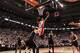 TORONTO, ON - APRIL 22: DeMar DeRozan #10 of the Toronto Raptors dunks against the Brooklyn Nets in Game Two of the Eastern Conference Quarterfinals during the NBA Playoffs at the Air Canada Centre on April 22, 2014 in Toronto, Ontario, Canada. NOTE TO USER: User expressly acknowledges and agrees that, by downloading and/or using this photograph, user is consenting to the terms and conditions of the Getty Images License Agreement. Mandatory Copyright Notice: Copyright 2014 NBAE (Photo by Dave Sandford/NBAE via Getty Images)