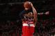 CHICAGO, IL - APRIL 22: Bradley Beal #3 of the Washington Wizards takes a shot against the Chicago Bulls in Game 2 of the Eastern Conference Quarterfinals on April 22, 2014 at the United Center in Chicago, Illinois. NOTE TO USER: User expressly acknowledges and agrees that, by downloading and/or using this photograph, user is consenting to the terms and conditions of the Getty Images License Agreement. Mandatory Copyright Notice: Copyright 2014 NBAE (Photo by Gary Dineen/NBAE via Getty Images)