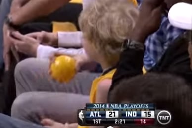This Little Pacers Fan Thought the Game Needed a Second Ball
