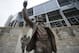 STATE COLLEGE, PA - JULY 21: The statue of former Penn State University football coach Joe Paterno stands outside Beaver Stadium July 21, 2012 in State College, Pennsylvania. Penn State's president Rodney Erickson is expected to make a decision on whether or not to remove the statue in the wake of the child sex scandal of former assistant football coach Jerry Sandusky. It's believed that Paterno had detailed knowledge of Jerry Sandusky sexually abusing children before and after Sandusky retired from coaching at Penn State. (Photo by Jeff Swensen/Getty Images)