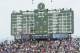 Wrigley Field bleachers and scoreboard during a game between the Cubs and the Pittsburgh Pirates Saturday June 8, 2013 in Chicago, Il. (AP Photo/Joe Raymond