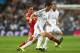 MADRID, SPAIN - APRIL 23: Philipp Lahm of Bayern Muenchen tackles Isco of Real Madrid during the UEFA Champions League semi-final first leg match between Real Madrid and FC Bayern Muenchen at the Estadio Santiago Bernabeu on April 23, 2014 in Madrid, Spain. (Photo by Paul Gilham/Getty Images)