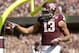 Oct 26, 2013; College Station, TX, USA; Texas A&M Aggies wide receiver Mike Evans (13) celebrates scoring a touchdown against the Vanderbilt Commodores during the second half at Kyle Field. Texas A&M won 56-24. Mandatory Credit: Thomas Campbell-USA TODAY Sports