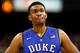 WINSTON-SALEM, NC - MARCH 05: Jabari Parker #1 of the Duke Blue Devils watches on during their game against the Wake Forest Demon Deacons at Joel Coliseum on March 5, 2014 in Winston-Salem, North Carolina. (Photo by Streeter Lecka/Getty Images)