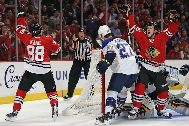 Kane Leads Blackhawks Past Blues, 4-3 in OT