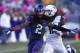 TCU cornerback Jason Verrett (2) reacts after an incomplete pass to West Virginia wide receiver Kevin White (11) during the second half of an NCAA football game, Saturday, Nov. 2, 2013, in Fort Worth, Texas. West Virginia won 30-27. (AP Photo/Jim Cowsert)