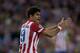 MADRID, SPAIN - APRIL 22: Diego Costa of Atletico de Madrid protests to the referee during the UEFA Champions League Semi Final first leg match between Club Atletico de Madrid and Chelsea FC at Vicente Calderon Stadium on April 22, 2014 in Madrid, Spain. (Photo by Gonzalo Arroyo Moreno/Getty Images)