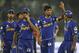 Rajasthan Royals' bowler Siddharth Trivedi, second right, celebrates after dismissing Deccan Chargers' Akshath Reddy during their Indian Premier League (IPL) cricket match in Hyderabad, India, Friday, May 18, 2012. (AP Photo/Mahesh Kumar A.)