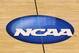 OKLAHOMA CITY - MARCH 20: A detail of a NCAA logo decal is seen at center court as the Kansas State Wildcats play against the Brigham Young Cougars during the second round of the 2010 NCAA men's basketball tournament at Ford Center on March 20, 2010 in Oklahoma City, Oklahoma. (Photo by Ronald Martinez/Getty Images)