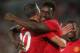 SYDNEY, AUSTRALIA - JULY 20: Danny Welbeck of Manchester United celebrates with Robin Van-Persie after scoring a goal during the match between the A-League All-Stars and Manchester United at ANZ Stadium on July 20, 2013 in Sydney, Australia. (Photo by Mark Metcalfe/Getty Images)