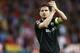 Chelsea's Frank Lampard greets Chelsea fans after the Champions League semifinal first leg soccer match between Atletico Madrid and Chelsea at the Vicente Calderon stadium in Madrid, Spain, Tuesday, April 22, 2014. The match ended in a 0-0 draw. (AP Photo/Andres Kudacki)