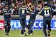 Deccan Chargers' bowler Dale Steyn, second left, celebrates the wicket of Royal Challengers Bangalore's Chris Gayle during their Indian Premier League (IPL) cricket match in Hyderabad, India, Sunday, May 20, 2012. (AP Photo/Mahesh Kumar A.)