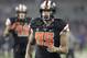 Oregon State defensive end Scott Crichton is shown during an NCAA college football game against Washington in Corvallis, Ore., Saturday, Nov. 23, 2013. (AP Photo/Don Ryan)
