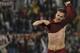 Roma midfielder Miralem Pjanic of Bosnia-Erzegovina celebrates after scoring during an Italian Serie A soccer match between Roma and AC Milan at Rome's Olympic stadium, Friday, April 25, 2014. (AP Photo/Alessandra Tarantino)