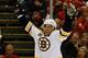 DETROIT, MI - APRIL 24: Jarome Iginla #12 of the Boston Bruins celebrates his game-winning overtime goal with Dougie Hamilton #27 to beat the Detroit Red Wings 3-2 in Game Four of the First Round of the 2014 NHL Stanley Cup Playoffs at Joe Louis Arena on April 24, 2014 in Detroit, Michigan. (Photo by Gregory Shamus/Getty Images)