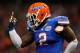 NEW ORLEANS, LA - JANUARY 02: Dominique Easley #2 of the Florida Gators celebrates after sacking Teddy Bridgewater #5 of the Louisville Cardinals in the first quarter of the Allstate Sugar Bowl at Mercedes-Benz Superdome on January 2, 2013 in New Orleans, Louisiana. (Photo by Kevin C. Cox/Getty Images)