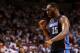 Charlotte Bobcats' Al Jefferson (25) looks to pass as Miami Heat's Chris Andersen (11) defends during the first half in Game 1 of an opening-round NBA basketball playoff series on Sunday, April 20, 2014, in Miami. (AP Photo/Lynne Sladky)