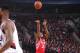 PORTLAND, OR - APRIL 25: Troy Daniels #30 of the Houston Rockets shoots against the Portland Trail Blazers in Game Three of the Western Conference Quarterfinals during the 2014 NBA Playoffs on April 25, 2014 at the Moda Center in Portland, Oregon. NOTE TO USER: User expressly acknowledges and agrees that, by downloading and or using this photograph, User is consenting to the terms and conditions of the Getty Images License Agreement. Mandatory Copyright Notice: Copyright 2014 NBAE (Photo by Sam Forencich/NBAE via Getty Images)
