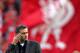Chelsea coach Jose Mourinho looks at his team as they warm up before their Champions League semifinal second leg soccer match against Liverpool at the Anfield stadium, Liverpool, England, Tuesday May 1, 2007. (AP Photo/ Tom Hevezi)