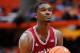 SYRACUSE, NY - DECEMBER 03: Noah Vonleh #1 of the Indiana Hoosiers prepares to shoot a free throw against the Syracuse Orange during the second half at the Carrier Dome on December 3, 2013 in Syracuse, New York. Syracuse defeated Indiana 69-52. (Photo by Rich Barnes/Getty Images)