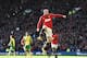 MANCHESTER, ENGLAND - APRIL 26: Wayne Rooney of Manchester United celebrates his first half penalty during the Barclays Premier League match between Manchester United and Norwich City at Old Trafford on April 26, 2014 in Manchester, England. (Photo by Laurence Griffiths/Getty Images)