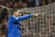 Chelsea's Eden Hazard celebrates after scoring against Tottenham Hotspur during their English Premier League soccer match, at the Stamford Bridge Stadium in London, Saturday March 8, 2014. (AP Photo/Bogdan Maran)