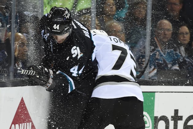 Video: Marc-Edouard Vlasic Leaves Game 5 After Hit from Jarret Stoll