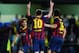 VILLARREAL, SPAIN - APRIL 27: Lionel Messi of FC Barcelona celebrates after scoring his team's third goal during the La Liga match between Villarreal CF and FC Barcelona at El Madrigal on April 27, 2014 in Villarreal, Spain. (Photo by David Ramos/Getty Images)